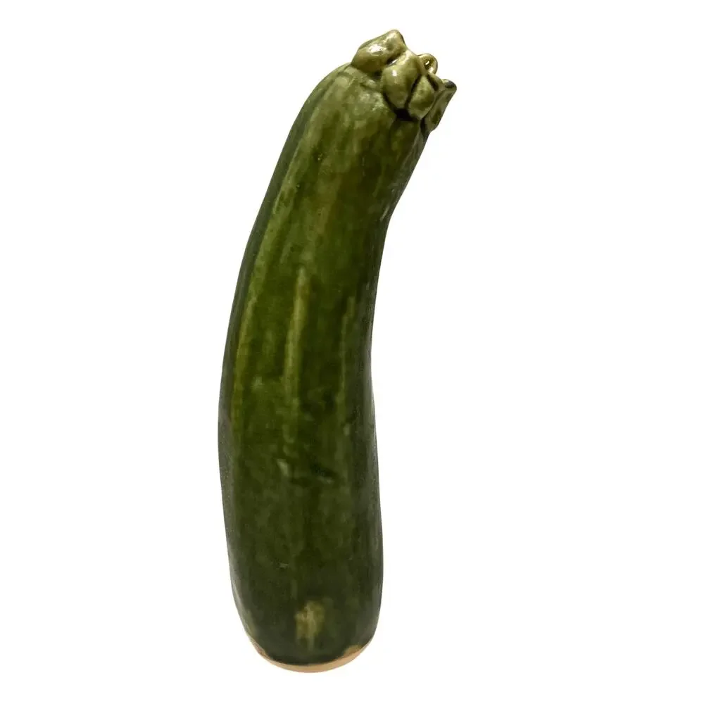 Vtg Patricia Garrett Zucchini Courgette Squash Pottery Vase 9
